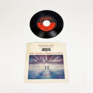 Phil Collins Marilyn Martin Separate Lives White Night 7 Inch 45rpm Vinyl Record
